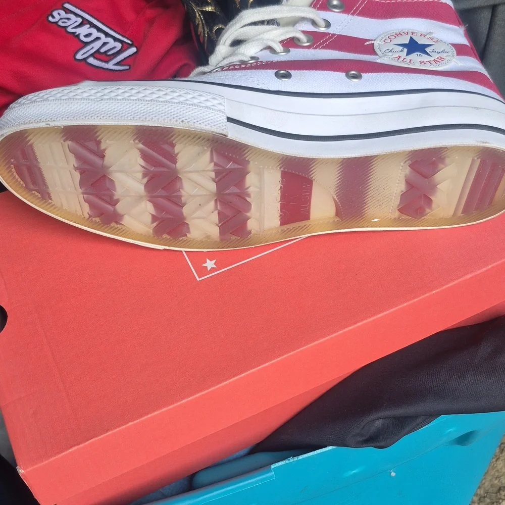 Converse Navy and White Star High-Tops - Picture 4 of 4